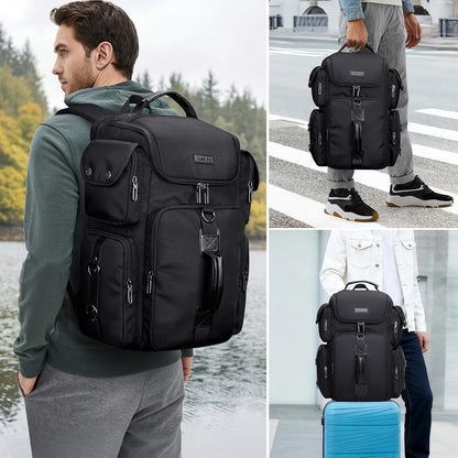 Travel Backpack for Men Carry-on Laptop Backpack | Nylon Luggage Bag Fits 16 Inch for Airline Approved,Multi Pocket, For Traveling,Casual,Commuting, B744 Silvery Grey