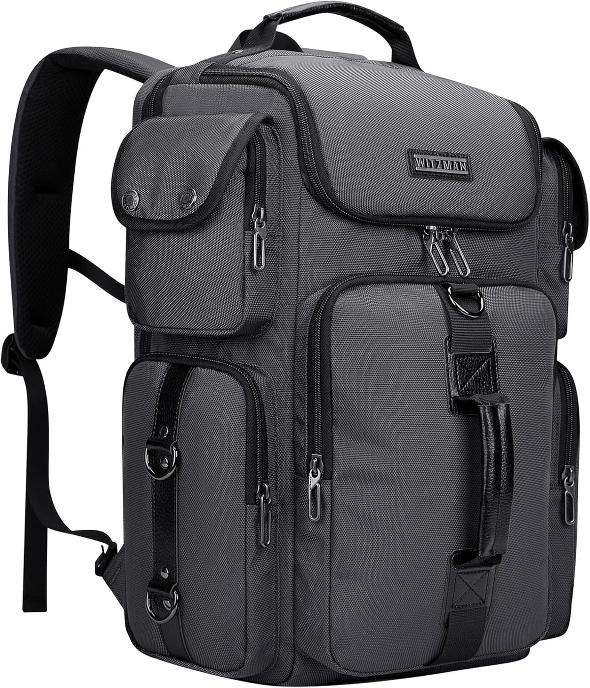 Travel Backpack for Men Carry-on Laptop Backpack | Nylon Luggage Bag Fits 16 Inch for Airline Approved,Multi Pocket, For Traveling,Casual,Commuting, B744 Silvery Grey