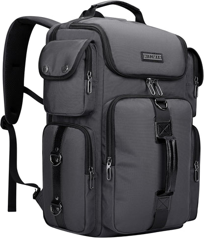 Travel Backpack for Men Carry-on Laptop Backpack | Nylon Luggage Bag Fits 16 Inch for Airline Approved,Multi Pocket, For Traveling,Casual,Commuting, B744 Silvery Grey