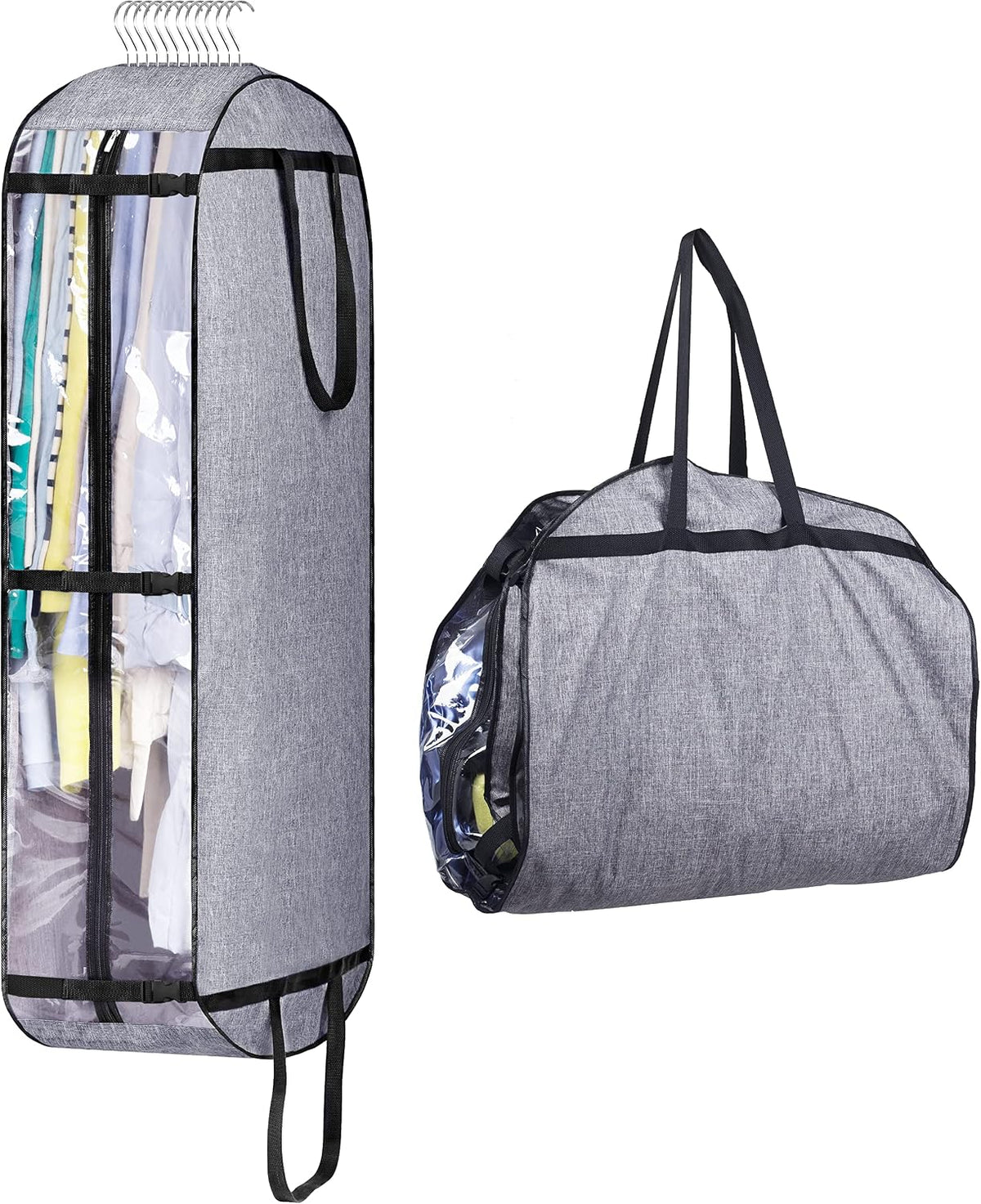 Hanging Garment Bags for Travel Suit Bags for Closet Storage 50" Moving Bags for Clothes Dress Cover for Coat, Jacket, Shirt, Clothing