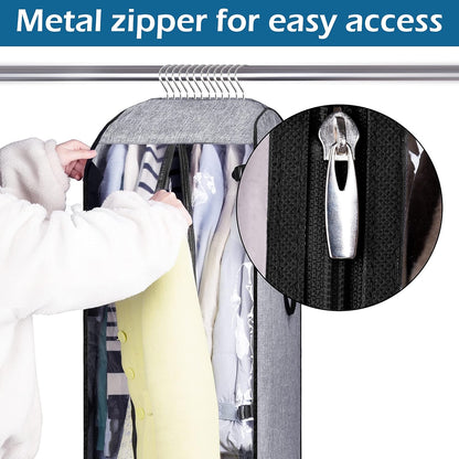 Hanging Garment Bags for Travel Suit Bags for Closet Storage 50" Moving Bags for Clothes Dress Cover for Coat, Jacket, Shirt, Clothing