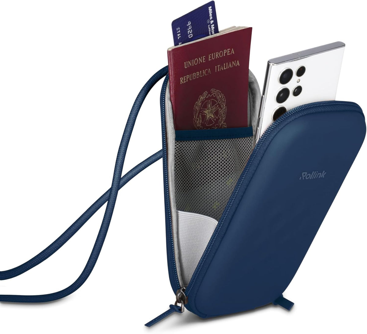 Nano EVA Hard-Shell Phone Case Crossbody Bag – Compact Travel Organizer, Water-Resistant, Adjustable Strap | Quick-access layout