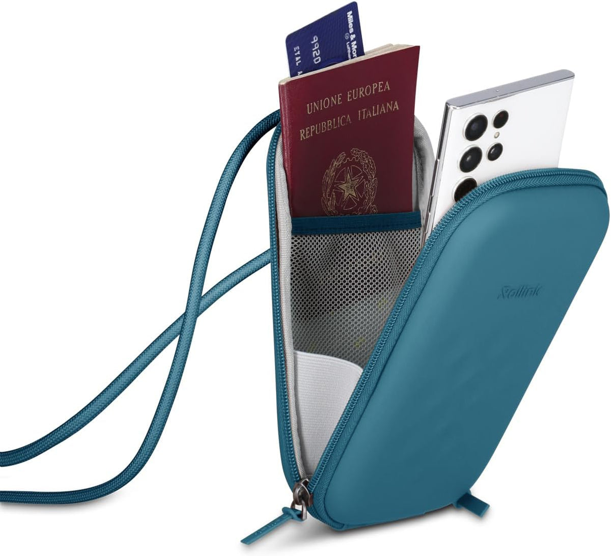 Nano EVA Hard-Shell Phone Case Crossbody Bag – Compact Travel Organizer, Water-Resistant, Adjustable Strap | Quick-access layout