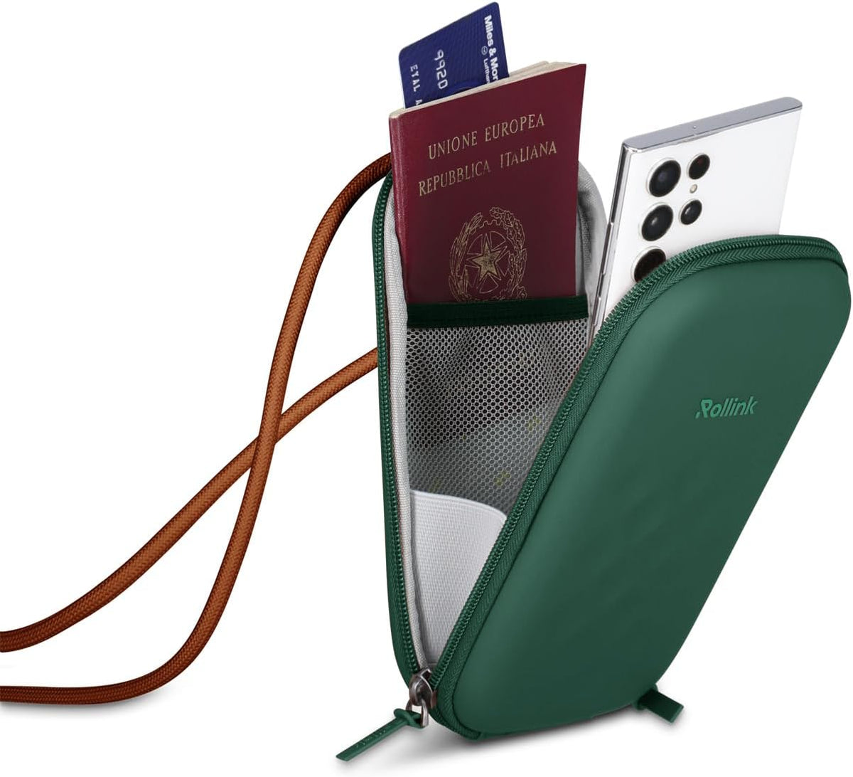Nano EVA Hard-Shell Phone Case Crossbody Bag – Compact Travel Organizer, Water-Resistant, Adjustable Strap | Quick-access layout