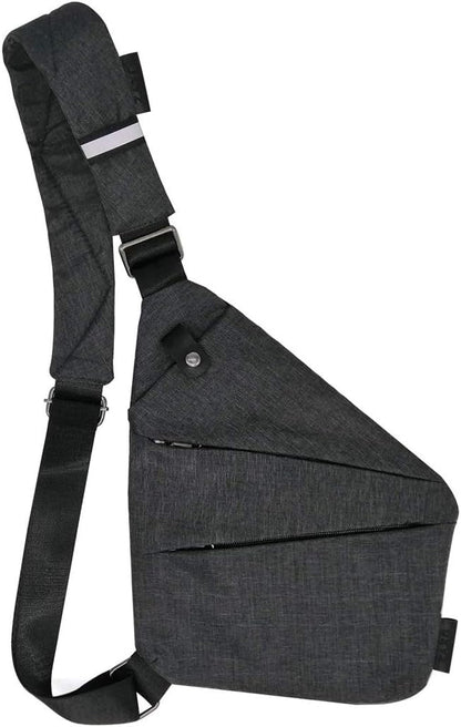 Fashion Digital Shoulder Bag Men Multi-functional Crossbody Backpack Anti-theft Gun Chest Bag