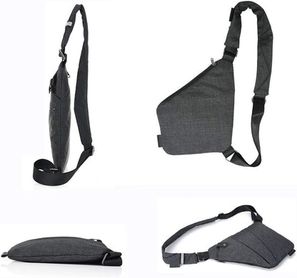 Fashion Digital Shoulder Bag Men Multi-functional Crossbody Backpack Anti-theft Gun Chest Bag