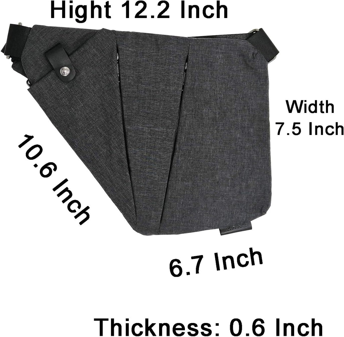 Fashion Digital Shoulder Bag Men Multi-functional Crossbody Backpack Anti-theft Gun Chest Bag