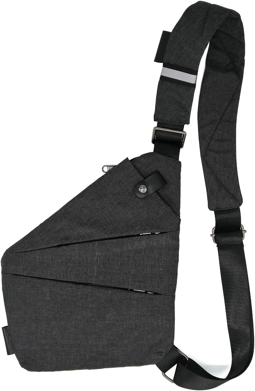 Fashion Digital Shoulder Bag Men Multi-functional Crossbody Backpack Anti-theft Gun Chest Bag