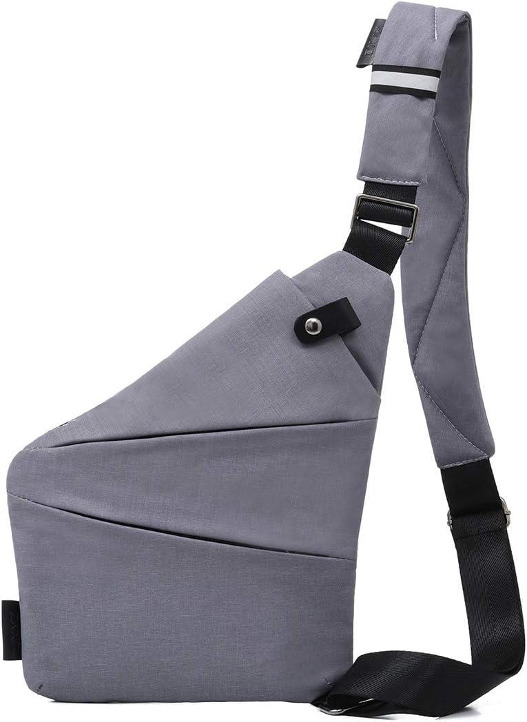 Fashion Digital Shoulder Bag Men Multi-functional Crossbody Backpack Anti-theft Gun Chest Bag