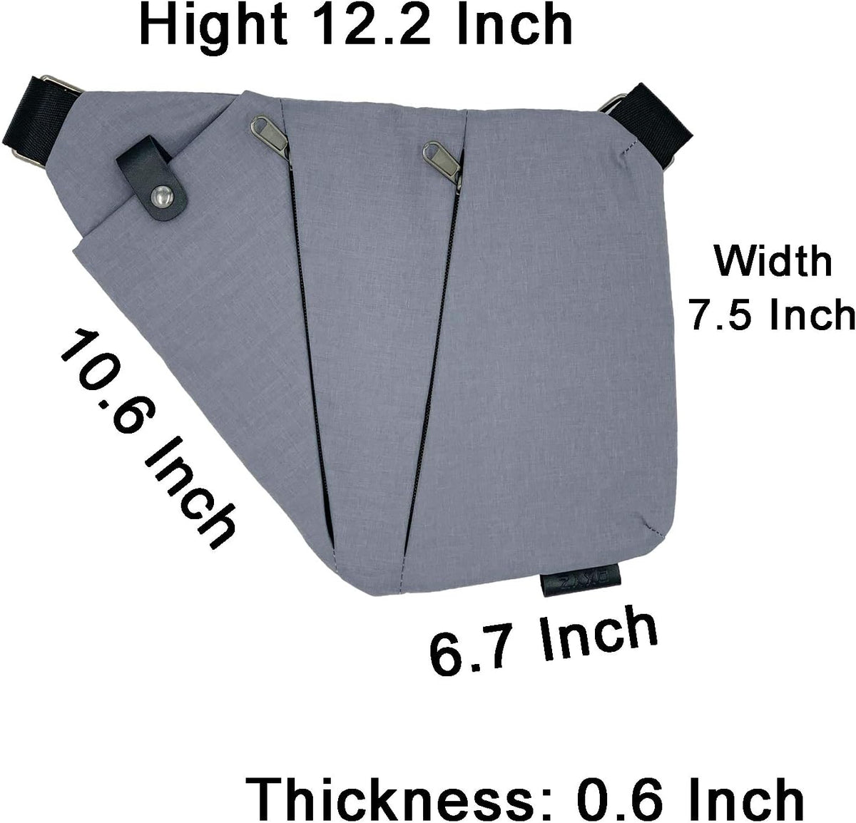 Fashion Digital Shoulder Bag Men Multi-functional Crossbody Backpack Anti-theft Gun Chest Bag