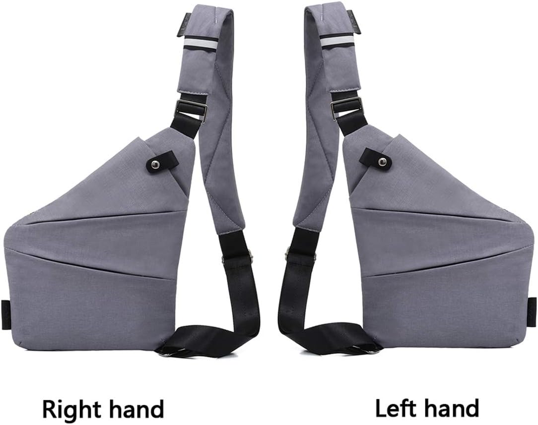 Fashion Digital Shoulder Bag Men Multi-functional Crossbody Backpack Anti-theft Gun Chest Bag