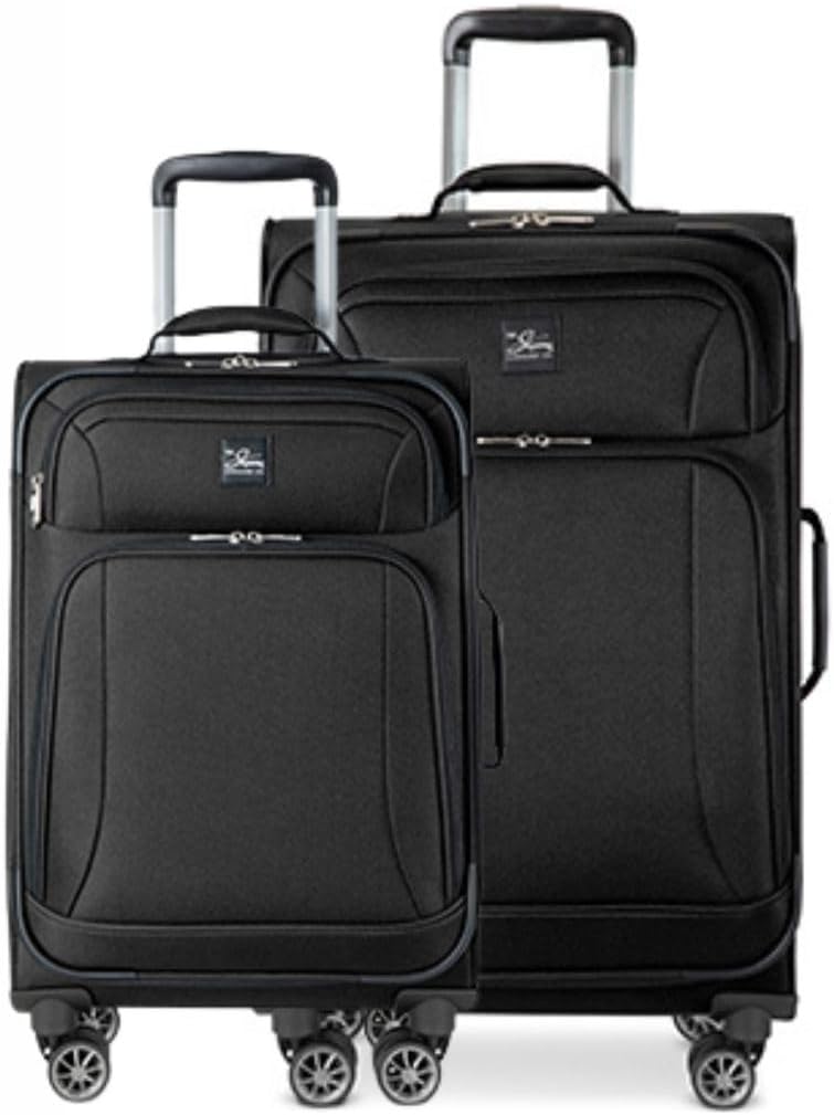 Skyway Epic Softside Carry-On Luggage - Lightweight Suitcase with Wheels for Travel | TSA Approved Carry-On Bag | Spinner Suitcase | Carry-On Luggage with Telescoping Handle, 20 inch, Surf Blue