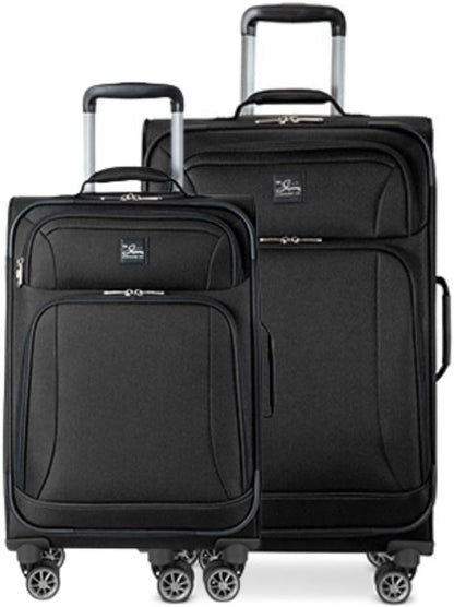 Skyway Epic Softside Carry-On Luggage - Lightweight Suitcase with Wheels for Travel | TSA Approved Carry-On Bag | Spinner Suitcase | Carry-On Luggage with Telescoping Handle, 20 inch, Surf Blue