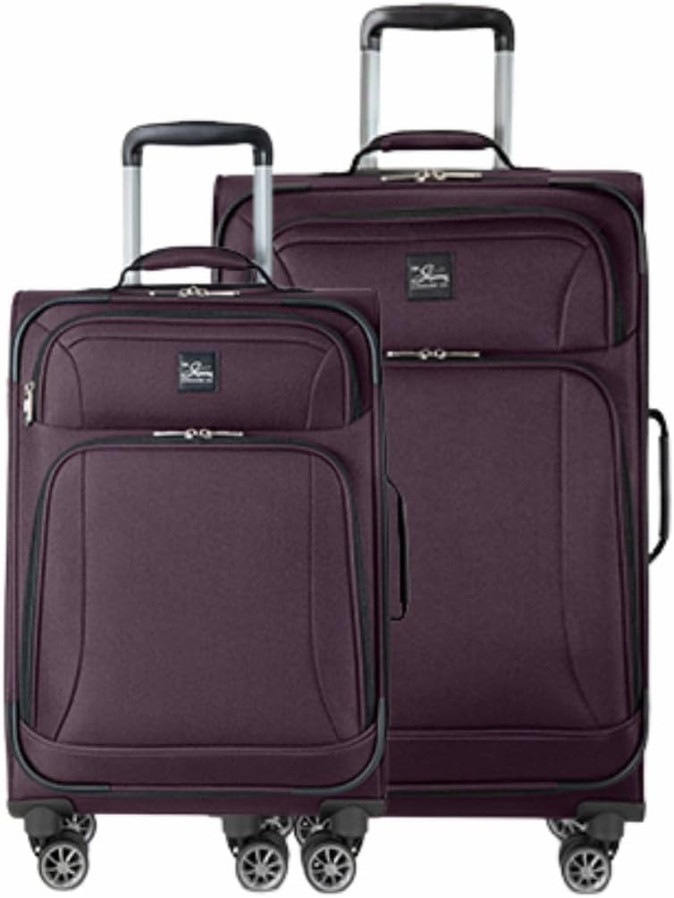 Skyway Epic Softside Carry-On Luggage - Lightweight Suitcase with Wheels for Travel | TSA Approved Carry-On Bag | Spinner Suitcase | Carry-On Luggage with Telescoping Handle, 20 inch, Surf Blue
