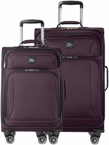 Skyway Epic Softside Carry-On Luggage - Lightweight Suitcase with Wheels for Travel | TSA Approved Carry-On Bag | Spinner Suitcase | Carry-On Luggage with Telescoping Handle, 20 inch, Surf Blue