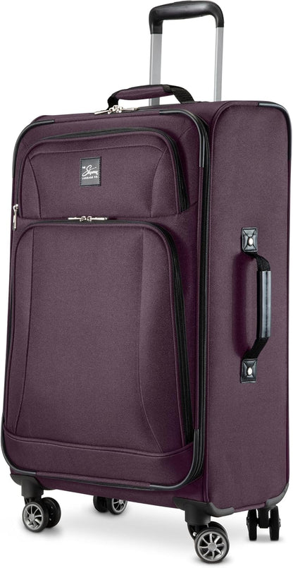 Skyway Epic Softside Carry-On Luggage - Lightweight Suitcase with Wheels for Travel | TSA Approved Carry-On Bag | Spinner Suitcase | Carry-On Luggage with Telescoping Handle, 20 inch, Surf Blue