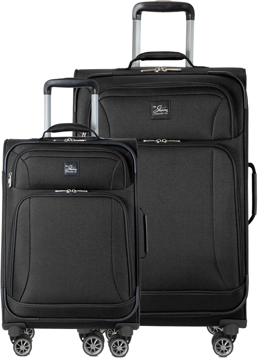 Skyway Epic Softside Carry-On Luggage - Lightweight Suitcase with Wheels for Travel | TSA Approved Carry-On Bag | Spinner Suitcase | Carry-On Luggage with Telescoping Handle, 20 inch, Surf Blue