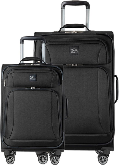 Skyway Epic Softside Carry-On Luggage - Lightweight Suitcase with Wheels for Travel | TSA Approved Carry-On Bag | Spinner Suitcase | Carry-On Luggage with Telescoping Handle, 20 inch, Surf Blue