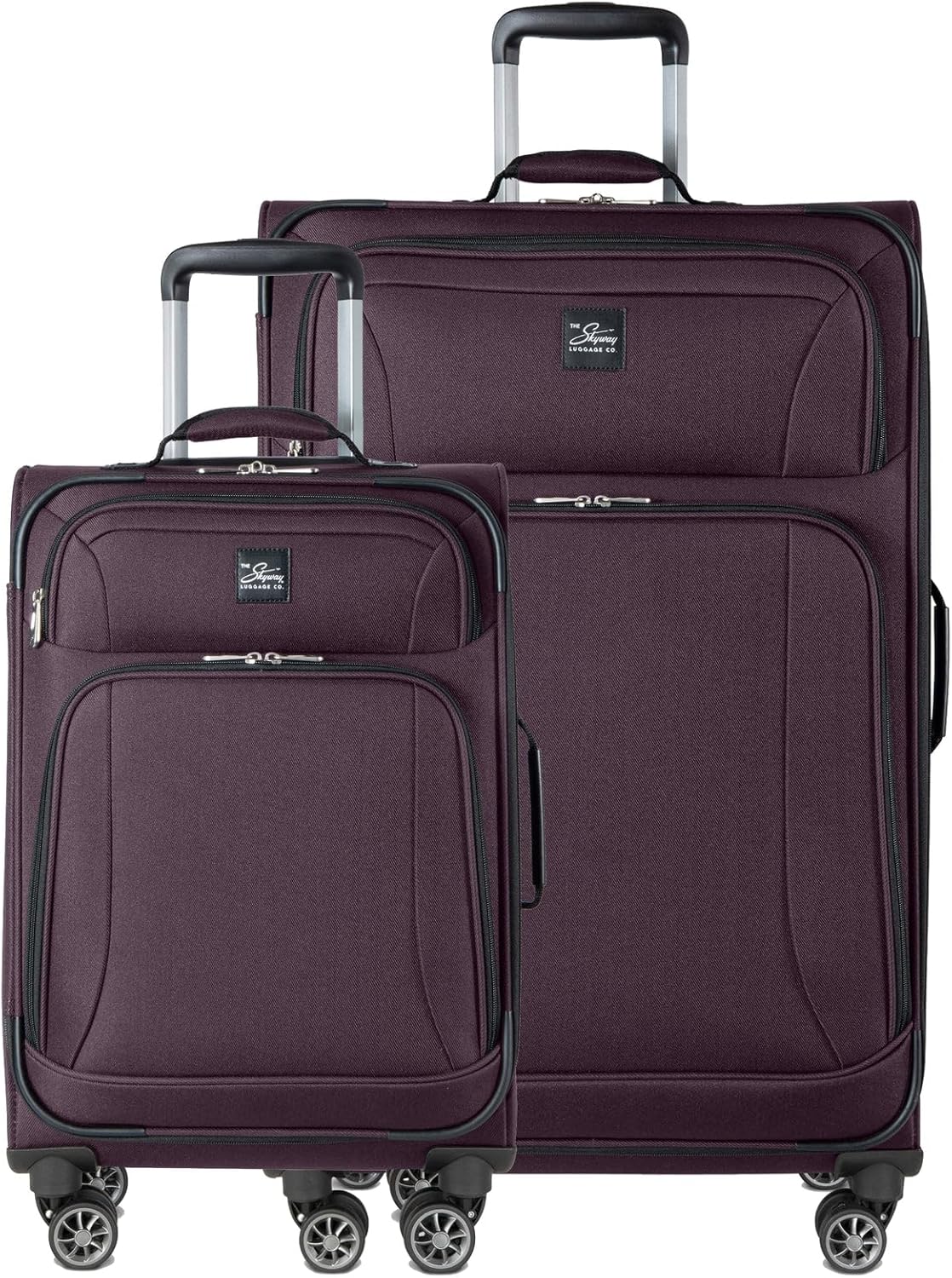 Skyway Epic Softside Carry-On Luggage - Lightweight Suitcase with Wheels for Travel | TSA Approved Carry-On Bag | Spinner Suitcase | Carry-On Luggage with Telescoping Handle, 20 inch, Surf Blue