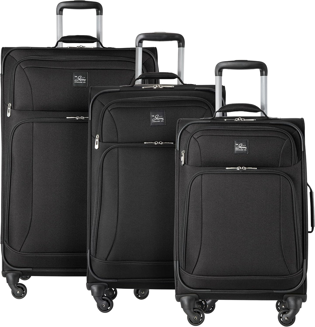 Skyway Epic Softside Carry-On Luggage - Lightweight Suitcase with Wheels for Travel | TSA Approved Carry-On Bag | Spinner Suitcase | Carry-On Luggage with Telescoping Handle, 20 inch, Surf Blue