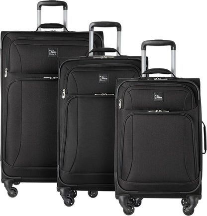 Skyway Epic Softside Carry-On Luggage - Lightweight Suitcase with Wheels for Travel | TSA Approved Carry-On Bag | Spinner Suitcase | Carry-On Luggage with Telescoping Handle, 20 inch, Surf Blue