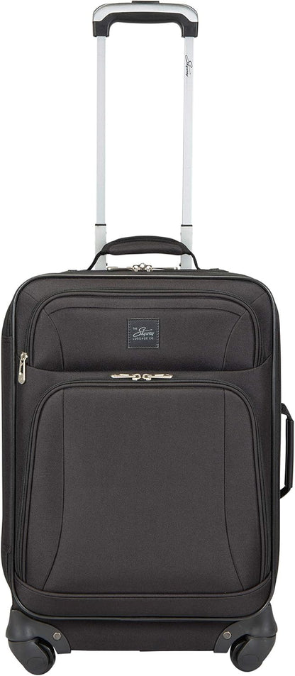 Skyway Epic Softside Carry-On Luggage - Lightweight Suitcase with Wheels for Travel | TSA Approved Carry-On Bag | Spinner Suitcase | Carry-On Luggage with Telescoping Handle, 20 inch, Surf Blue