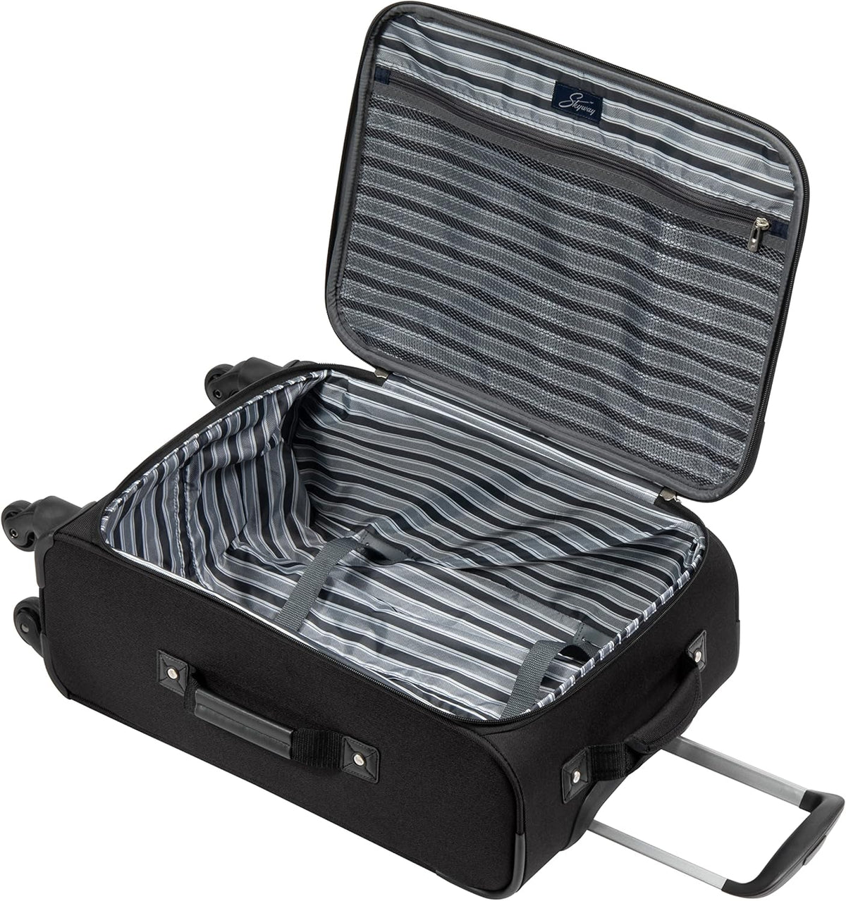 Skyway Epic Softside Carry-On Luggage - Lightweight Suitcase with Wheels for Travel | TSA Approved Carry-On Bag | Spinner Suitcase | Carry-On Luggage with Telescoping Handle, 20 inch, Surf Blue