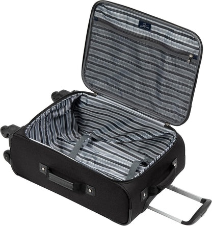 Skyway Epic Softside Carry-On Luggage - Lightweight Suitcase with Wheels for Travel | TSA Approved Carry-On Bag | Spinner Suitcase | Carry-On Luggage with Telescoping Handle, 20 inch, Surf Blue