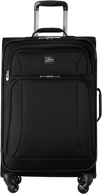 Skyway Epic Softside Carry-On Luggage - Lightweight Suitcase with Wheels for Travel | TSA Approved Carry-On Bag | Spinner Suitcase | Carry-On Luggage with Telescoping Handle, 20 inch, Surf Blue