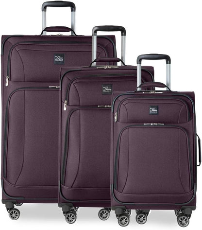 Skyway Epic Softside Carry-On Luggage - Lightweight Suitcase with Wheels for Travel | TSA Approved Carry-On Bag | Spinner Suitcase | Carry-On Luggage with Telescoping Handle, 20 inch, Surf Blue