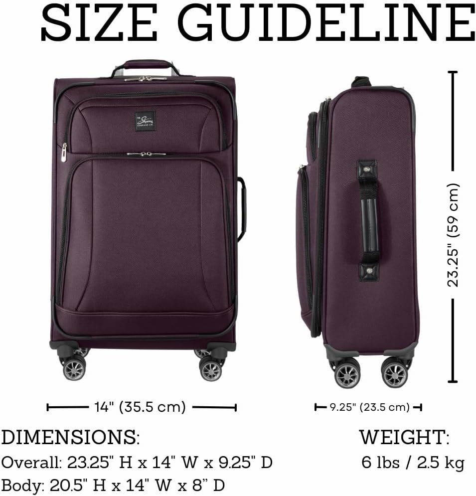 Skyway Epic Softside Carry-On Luggage - Lightweight Suitcase with Wheels for Travel | TSA Approved Carry-On Bag | Spinner Suitcase | Carry-On Luggage with Telescoping Handle, 20 inch, Surf Blue