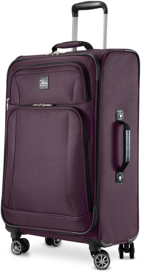 Skyway Epic Softside Carry-On Luggage - Lightweight Suitcase with Wheels for Travel | TSA Approved Carry-On Bag | Spinner Suitcase | Carry-On Luggage with Telescoping Handle, 20 inch, Surf Blue