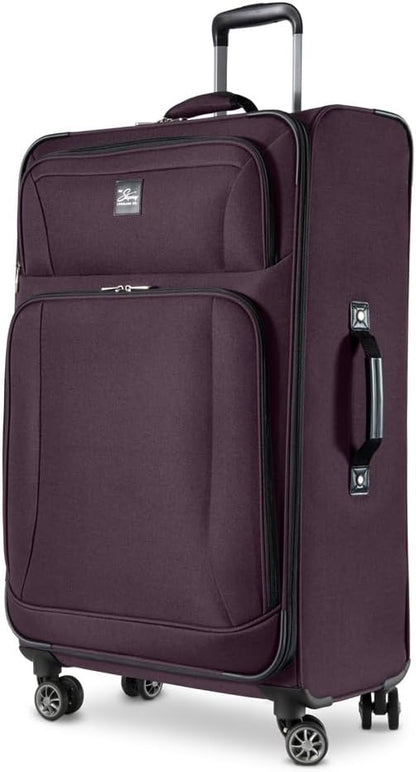 Skyway Epic Softside Carry-On Luggage - Lightweight Suitcase with Wheels for Travel | TSA Approved Carry-On Bag | Spinner Suitcase | Carry-On Luggage with Telescoping Handle, 20 inch, Surf Blue