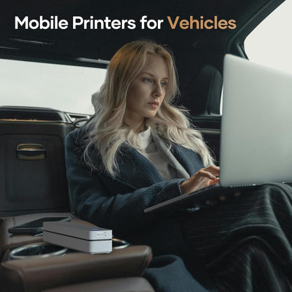 Portable-Printer Wireless for Travel,300DPI Inkless Thermal Small Printers for Home Use,Office,Vehicles,Mobile Bluetooth Printer Supports 8.5" x 11" US Letter,for Smartphone & PC,Black