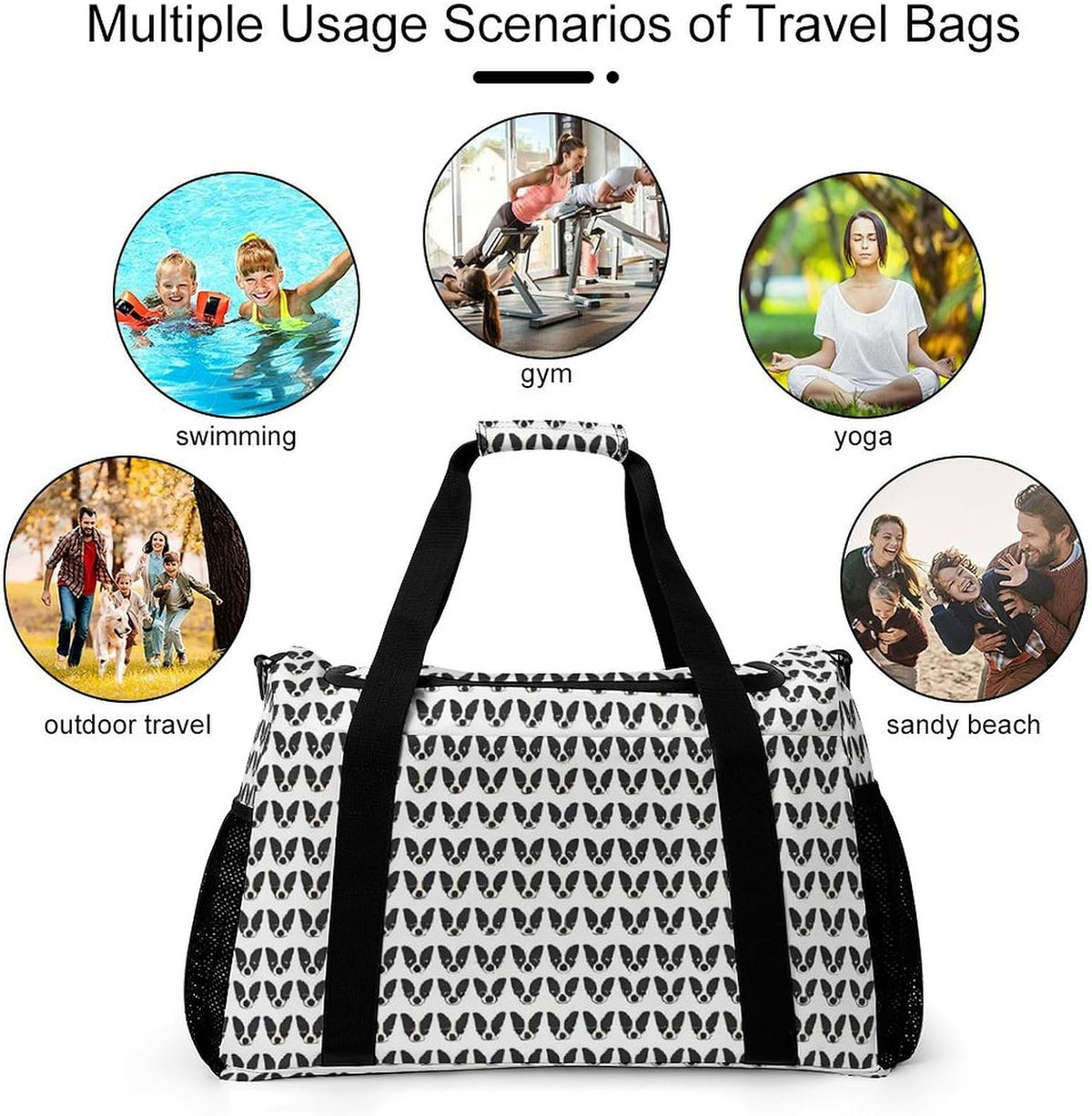 Duffel Bag for Weekend Travel and Gym Sports Overnight Spacious Design Adjustable Strap