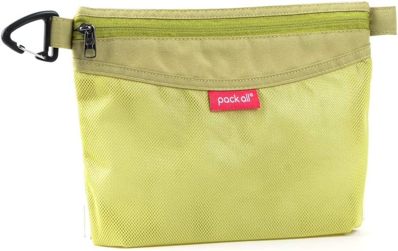 Water-Resistant Material Zipper Pouch, Mesh Zipper Bags for Storage, Travel, Office (Black, Small)