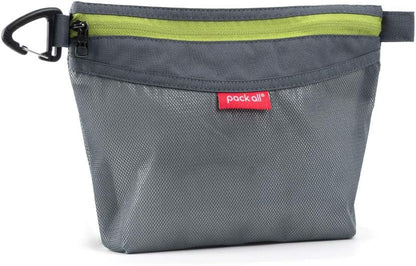 Water-Resistant Material Zipper Pouch, Mesh Zipper Bags for Storage, Travel, Office (Black, Small)