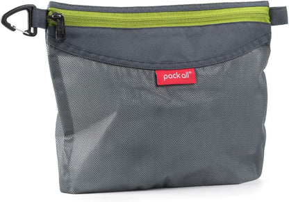 Water-Resistant Material Zipper Pouch, Mesh Zipper Bags for Storage, Travel, Office (Black, Small)