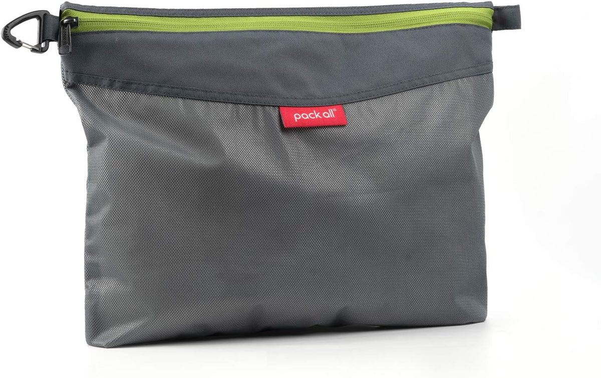 Water-Resistant Material Zipper Pouch, Mesh Zipper Bags for Storage, Travel, Office (Black, Small)