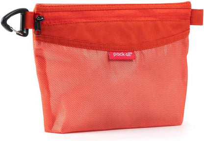 Water-Resistant Material Zipper Pouch, Mesh Zipper Bags for Storage, Travel, Office (Black, Small)
