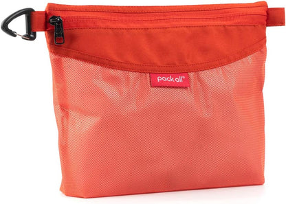Water-Resistant Material Zipper Pouch, Mesh Zipper Bags for Storage, Travel, Office (Black, Small)