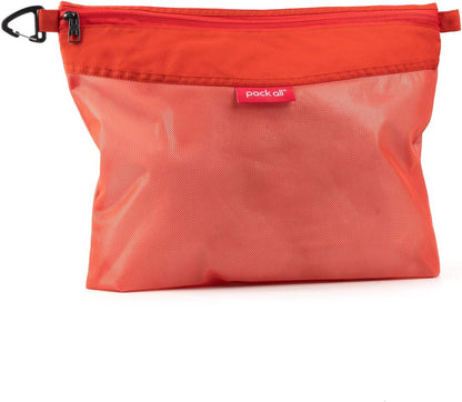 Water-Resistant Material Zipper Pouch, Mesh Zipper Bags for Storage, Travel, Office (Black, Small)