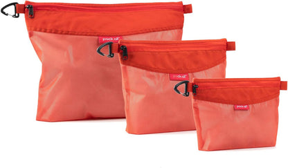 Water-Resistant Material Zipper Pouch, Mesh Zipper Bags for Storage, Travel, Office (Black, Small)
