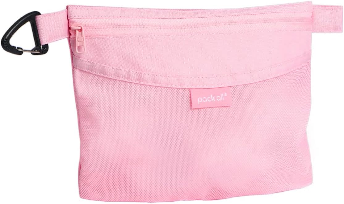 Water-Resistant Material Zipper Pouch, Mesh Zipper Bags for Storage, Travel, Office (Black, Small)