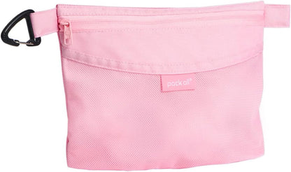 Water-Resistant Material Zipper Pouch, Mesh Zipper Bags for Storage, Travel, Office (Black, Small)