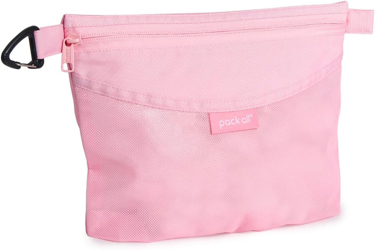 Water-Resistant Material Zipper Pouch, Mesh Zipper Bags for Storage, Travel, Office (Black, Small)