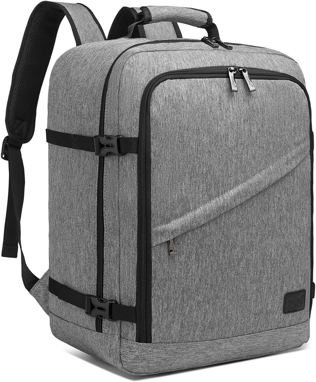Carry on Backpack, Airline Approved Travel Backpack for Men and Women, Waterproof Lightweight Daypack for Flight (Grey, Medium)