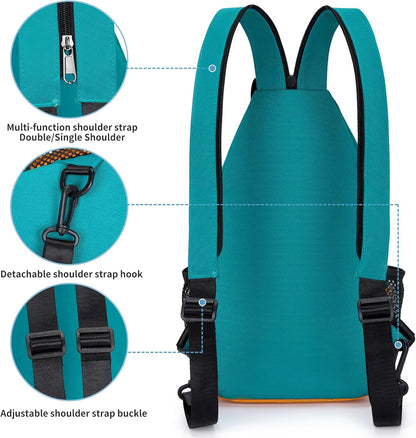 Small Sling Bags for Women Crossbody Backpack Multi-Pocket Adjustable Strap Daypack for Outdoors Hiking Traveling (green)