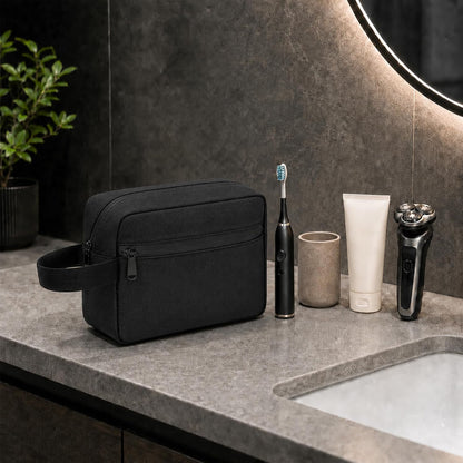 Travel Toiletry Bag for Men Women Hanging Makeup Bag Organizer Gray | Waterproof Toiletry Bag for Toiletries Accessories, Shaving Kit & Cosmetic Hanging Bag Organizer, for Travel, Bathroom, Gift