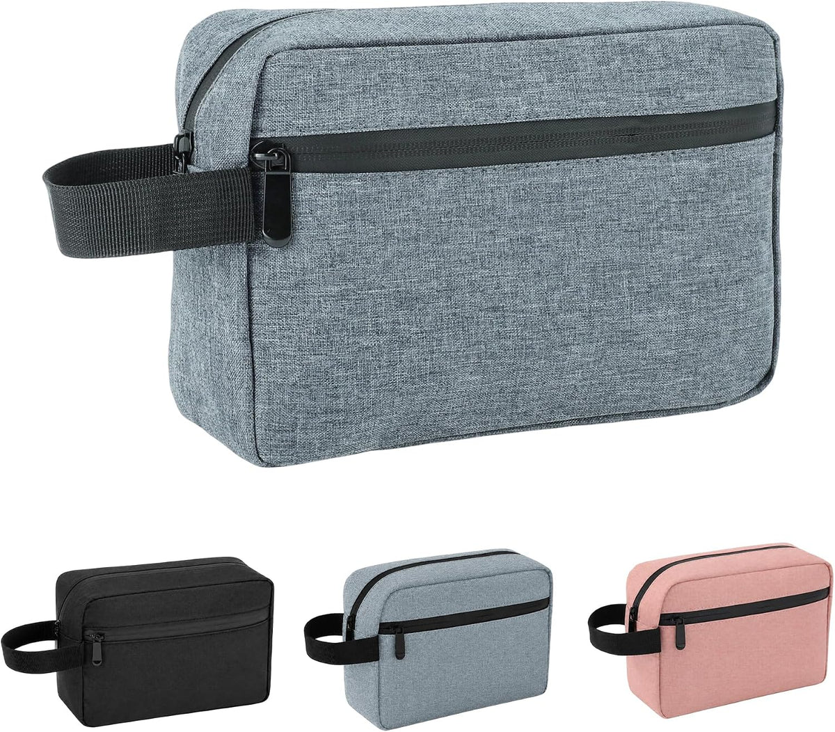 Travel Toiletry Bag for Men Women Hanging Makeup Bag Organizer Gray | Waterproof Toiletry Bag for Toiletries Accessories, Shaving Kit & Cosmetic Hanging Bag Organizer, for Travel, Bathroom, Gift